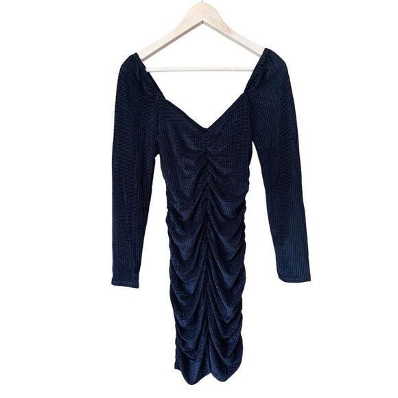 MinkPink Chaima Ruched Mini Dress in Black Size S - Picture 6 of 12